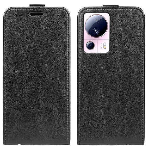 Θήκη με πτερύγιο για Xiaomi 13 Lite, Flip, μαύρη