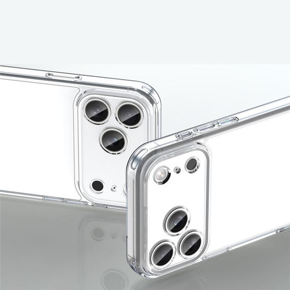 Θήκη σιλικόνης για iPhone 17 Pro Max, με σκληρή πλάτη, διάφανη