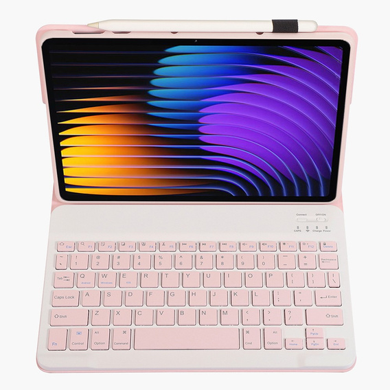 Θήκη με πληκτρολόγιο bluetooth για Xiaomi Pad 7 / 7 Pro, ροζ