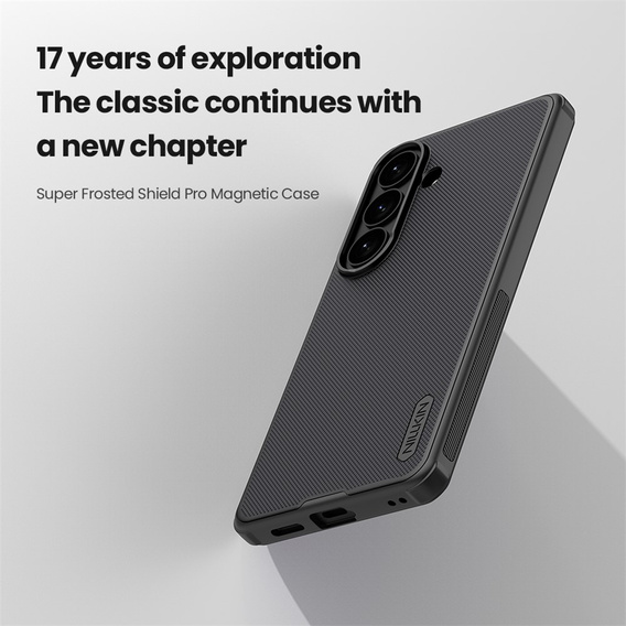 Θήκη NILLKIN Frosted Shield Pro MagSafe για Samsung Galaxy S26, μαύρη