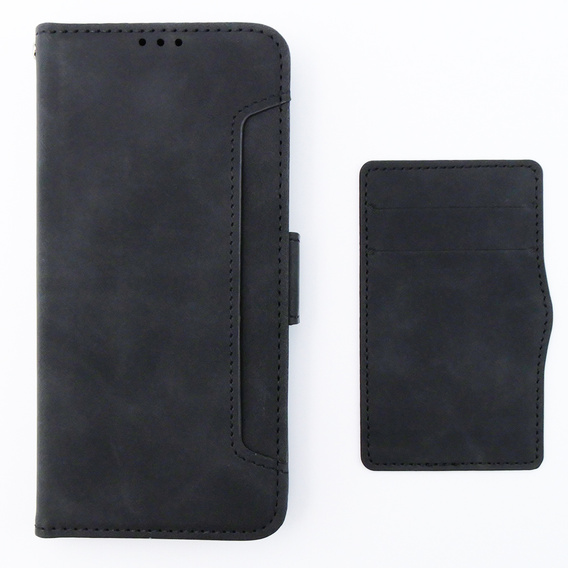 Θήκη με πτερύγιο για Motorola Moto G54 5G, Card Slot, μαύρη