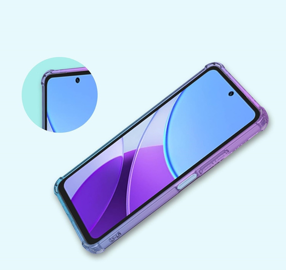 θήκη για το Vivo Y19s, Gradient Dropproof, Μωβ / μπλε