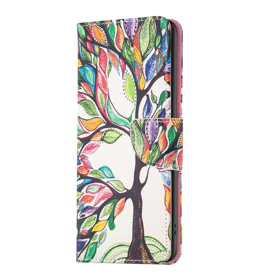 Θήκη με πτερύγιο για Infinix Hot 30, Wallet, tree of life, λευκή