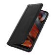 Θήκη για Motorola Moto G24 / G24 Power / G04, Wallet Litchi Leather, μαύρη