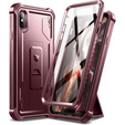 Θωρακισμένη θήκη για iPhone XS Max, Dexnor Full Body, κόκκινη