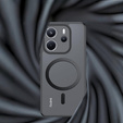 Θήκη για Xiaomi Redmi Note 14 4G, για MagSafe, ERBORD Μatt Case, μαύρη + Γυαλί οθόνης