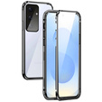 θήκη για το Samsung Galaxy S25, Magnetic Dual Glass, μαύρη