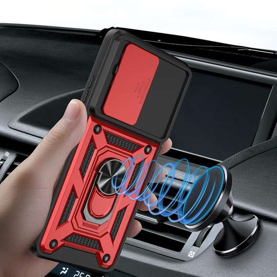 Θήκη για Motorola Moto G86 5G, CamShield Slide, κόκκινη