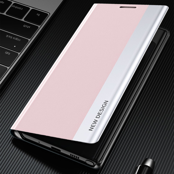 Θήκη με πτερύγιο για Samsung Galaxy S22 5G, Side Magnetic, ροζ