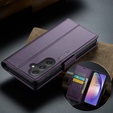 CASEME flip case για Samsung Galaxy A54 5G, Litchi Wallet, μωβ