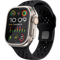 Λουράκι σιλικόνης για Apple Watch 1/2/3/4/5/6/7/8/SE/ULTRA 42/44/45/49MM, Μαύρο