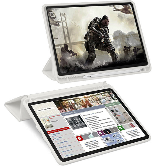 Θήκη για iPad 10.9 2022 10 Gen, Smart Pencil, με υποδοχή γραφίδας, γκρι