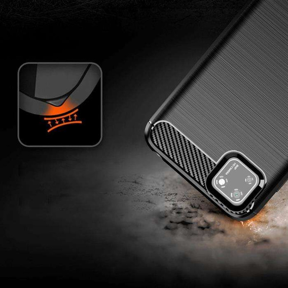Θήκη για Huawei Y5P, Carbon, μαύρη