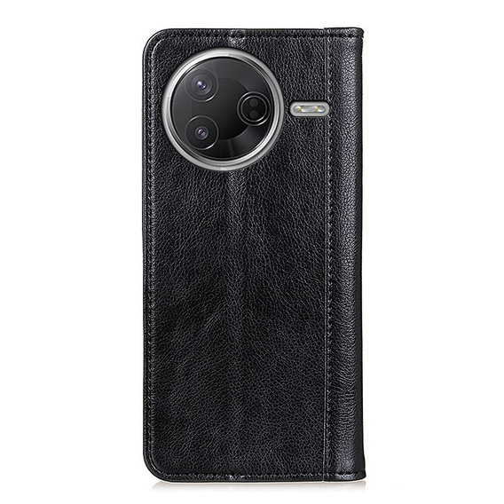 θήκη με πτερύγιο για Xiaomi Poco F7 Pro / F7 Ultra, Split Leather, μαύρη