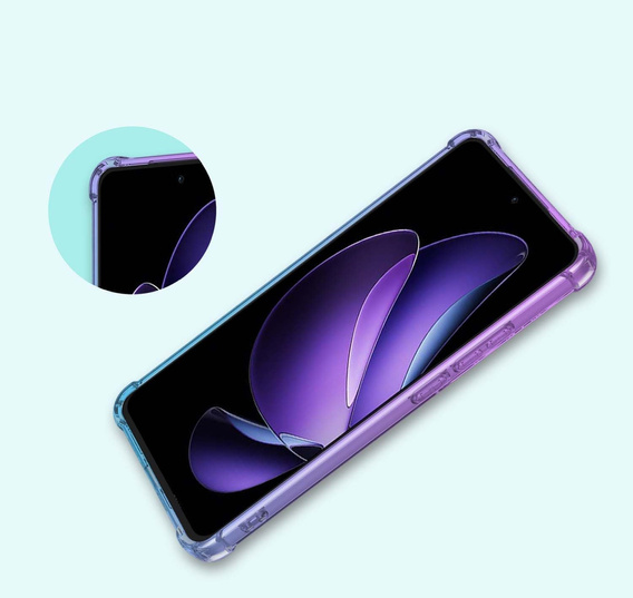 θήκη για το Oppo Reno 13F / Oppo Reno 13FS, Gradient Dropproof, Μωβ / μπλε