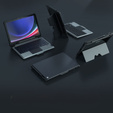 Θήκη + πληκτρολόγιο Galaxy Tab S9, NILLKIN Bumper Pen Slot, μαύρη