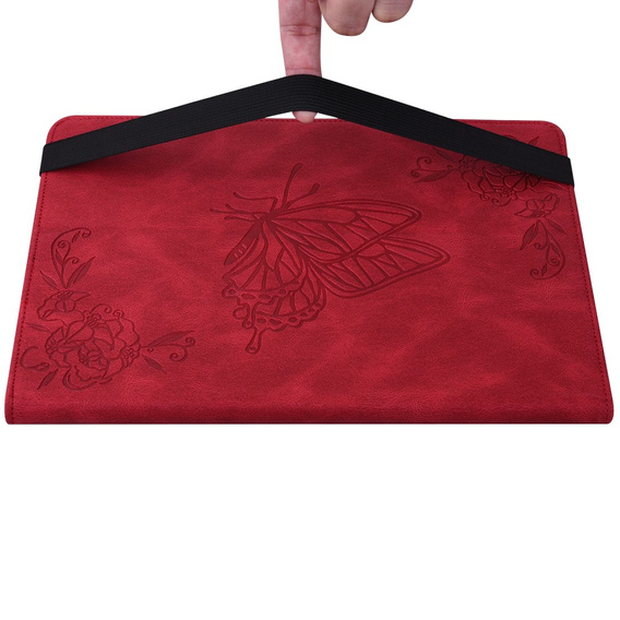 θήκη για το Lenovo Tab M11, Butterfly, κόκκινη