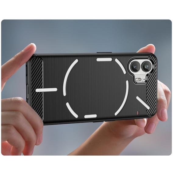 Θήκη για Nothing Phone 2, Carbon, μαύρη