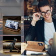 θήκη CASEME για Xiaomi 12T / 12T Pro, Leather Wallet Case, καφέ