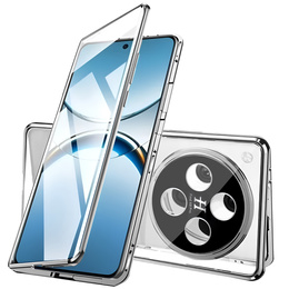 θήκη για το Oppo Find X8 Pro, Magnetic Dual Glass, ασημένια