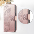 Θήκη με πτερύγιο για Xiaomi Redmi 15C 4G/LTE, Butterfly, ροζ rose gold