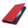 Θήκη με πτερύγιο για Samsung Galaxy S25 Ultra, Litchi Skin Grain, κόκκινη