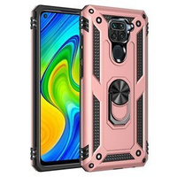 θωρακισμένη θήκη για Xiaomi Redmi Note 9, Nox Case Ring, ροζ rose gold