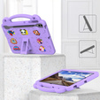 Παιδική θήκη για Samsung Galaxy Tab S10+ Plus, Cute Patterns, με βάση, μωβ