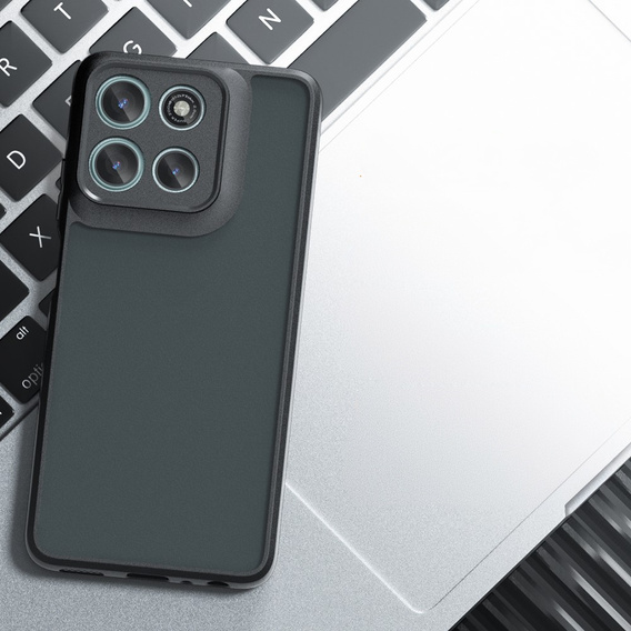 Θήκη για Xiaomi Redmi 15 5G / 4G, με προστασία κάμερας, διάφανη με μαύρες πλευρές