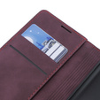 Θήκη για Xiaomi 13T / 13T Pro, ERBORD Vintage, πορτοφόλι με πτερύγιο, κόκκινη