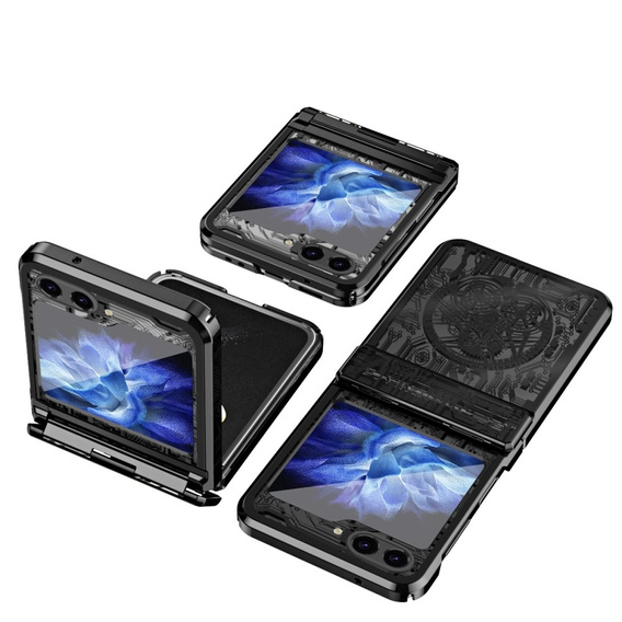 Θήκη για Samsung Galaxy Z Flip7 FE / Z Flip6, Mechanical Legend, μαύρη