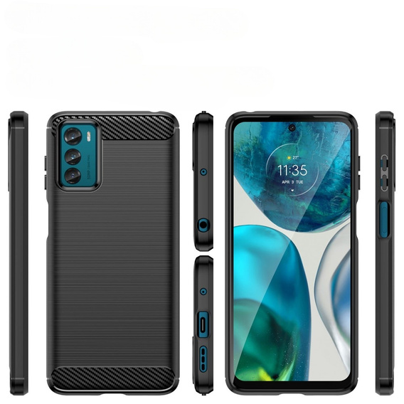 Θήκη για Motorola Moto G42 4G, Carbon, μαύρη