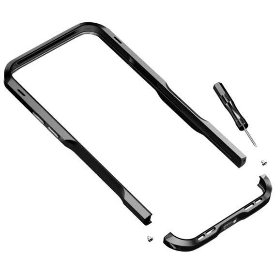 Θήκη LUPHIE για Nothing Phone 2a / 2a Plus, Armor Bumper, μαύρη