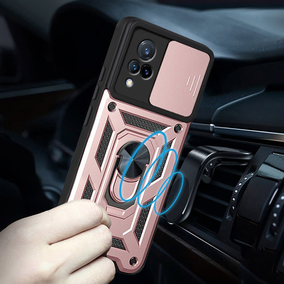 Θήκη για Vivo V21 5G, CamShield Slide, ροζ rose gold