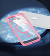 Μαγνητική θήκη για iPhone 16E, MagSafe, ροζ + σκληρυμένο γυαλί 9H