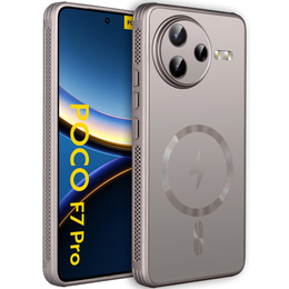 Θήκη για Xiaomi Poco F7 Pro, MagSafe, χρυσός τιτανίου