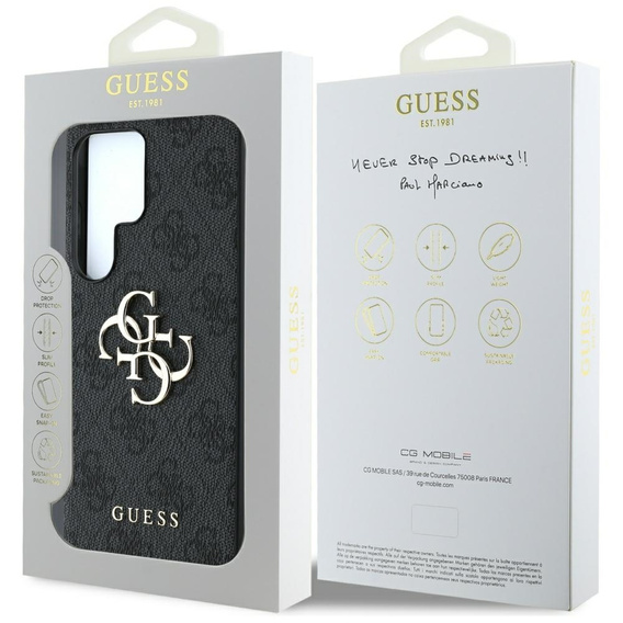 GUESS Θήκη για Samsung Galaxy S25 Ultra, 4G Big Metal Logo, μαύρη