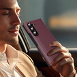 Αναδιπλούμενη θήκη για Samsung Z Fold6 5G, Smart View Wallet, μπορντό