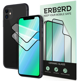 2x Κεραμικό υβριδικό γυαλί ERBORD για iPhone XS Max