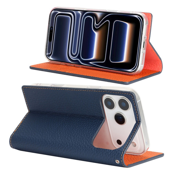 Θήκη με πτυσσόμενο κάλυμμα Litchi Skin Grain για iPhone 17 Pro Max