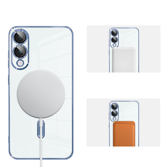 Θήκη για Samsung Galaxy S25 Edge, Electro MagSafe, μπλε + Γυαλί για την οθόνη