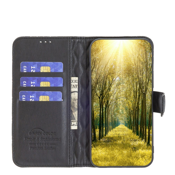 Θήκη με πτερύγιο για Samsung Galaxy M15 5G, Wallet, BINFEN COLOR, μαύρη