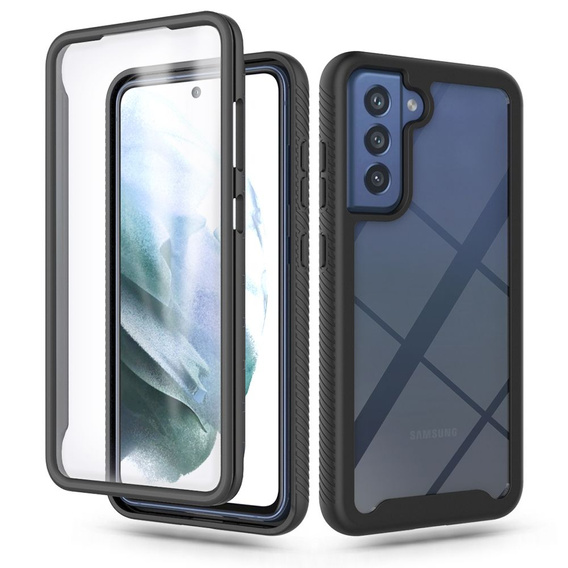 Θήκη για Samsung Galaxy S21 FE, Shockproof, με μεμβράνη, μπλε