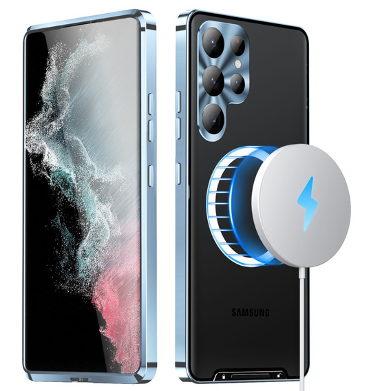 θήκη προστασίας κάμερας για το Samsung Galaxy S23 Ultra, CamShield MagSafe, διαφανής / μπλε