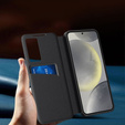 Αναδιπλούμενη θήκη για Samsung Galaxy S25, Smart View Wallet, μαύρη