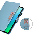 θήκη για iPad 10.2" 2021/2020/2019 (9/8/7 gen.), με πτερύγιο, animal, μπλε