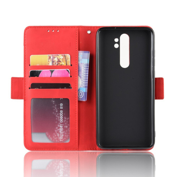 Θήκη με πτερύγιο για Xiaomi Redmi Note 8 Pro, Card Slot, κόκκινη