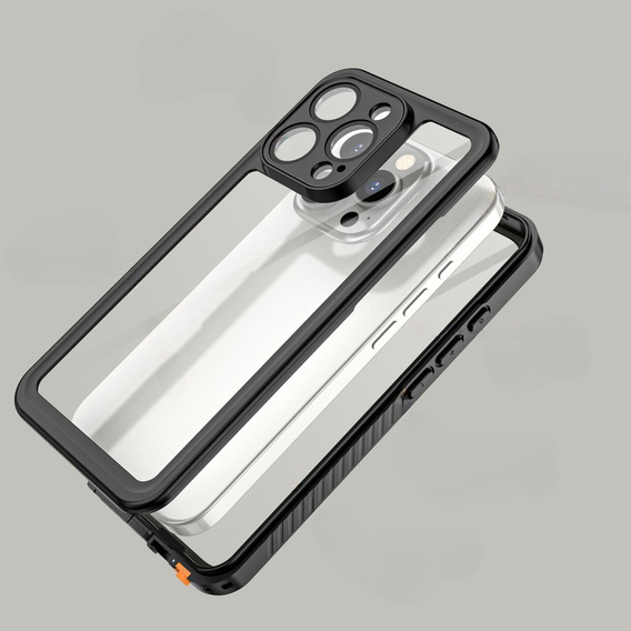 Αδιάβροχη θήκη IP68 για το iPhone 16 Pro, μαύρη