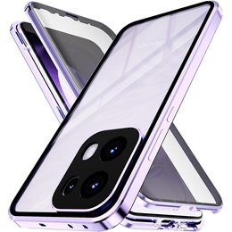 θήκη για το Oppo Reno 13, Magnetic Dual Glass, ροζ