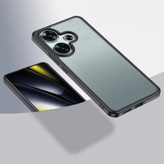 Θήκη για Xiaomi Poco F6, Fusion Hybrid, μαύρη